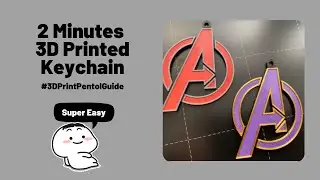 How Make Multi Color 3D Printed Keychain in 2 Minutes