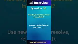 how do you create promises in #javascript #youtubeshorts #javascriptdeveloper #javascriptinterview