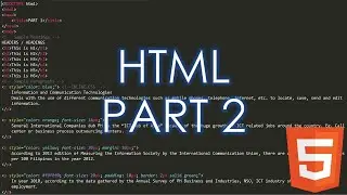 Introduction to HTML Part 2