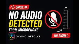 No Mic Audio in Davinci Resolve? Final Fix and working 100%