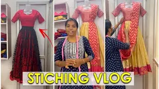 Half Saree Lehanga // Stitching Vlog   | Jeni