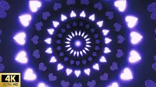 Blue Glowing hearts background loop 4k 💙 Blue aesthetic live wallpaper ✨ Hypnotic TV screensaver