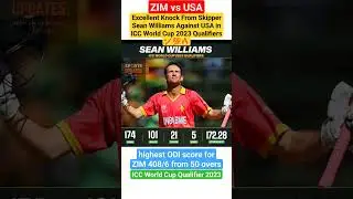 Sean Williams 174 (101)  #seanwilliams #seanwilliamscentury #century #zimvsusa #cwc23 #iccwc2023