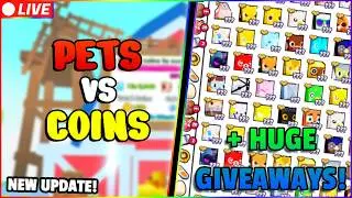 LIVE 🔴 PET SIMULATOR 99 🪙 PETS VS COINS UPDATE  + HUGE GIVEAWAYS!