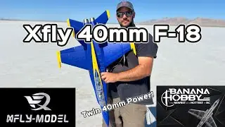 X-Fly Twin 40mm F-18 Unboxing, Build, Maiden Flight, and Review
