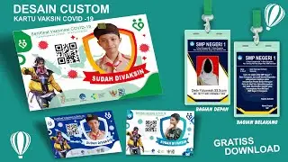 CARA DESAIN CUSTOM KARTU ID CARD VAKSIN COVID-19 DENGAN CORELDRAW