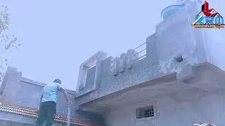new parapet design🏠🔥🔥🔥🔥🔥 wall parapet design New elevation design #KRMconstruction