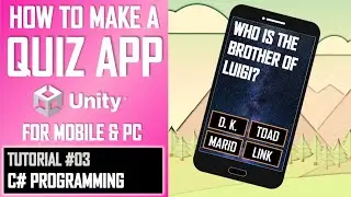 How To Make A Quiz App Game In Unity - Tutorial 03 - Programming / Coding - Best Guide