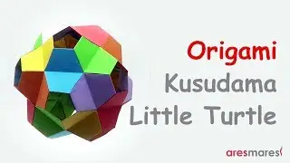 Origami Kusudama Little Turtle (intermediate - modular)