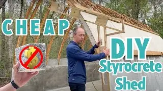 Build CHEAP DIY!! I Built a Styrocrete Garden Shed!