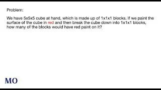 Coloring cube | 3-D Shapes | Geometry | Math Olympiad | Brainteaser | Interview Puzzle