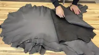 Кожа козы матовая, 1.5 мм, цвет черный, Италия