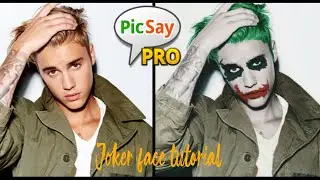 Cara edit foto menjadi wajah joker||picsay pro editing||JOKER FACE