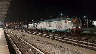 Invio treno Storico verso Rimini  E 632.038+D 345.1118+740.293+5 carrozze Centoporte