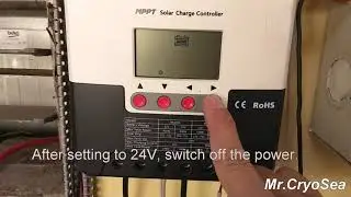 SRNE MPPT SCC Change over from 12v to 24v System