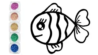 【How to draw Fish.】 Easy Drawing for kids.