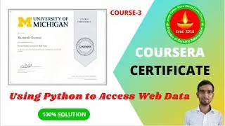 Using Python to Access Web Data Coursera complete Assignment Solution | Coursera Solution #DCG #IT