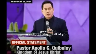Pastor Quiboloy nag salita na..
