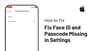 How To Fix Face ID and Passcode Missing in Settings in iPhone I Touch ID and Passcode Missing