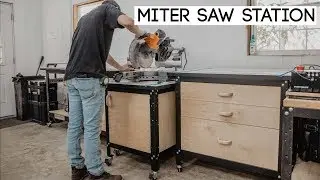 Easy To Build Miter Saw Station || Woodworking Shop Project