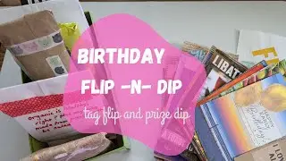 Birthday tag flip and prize dip
