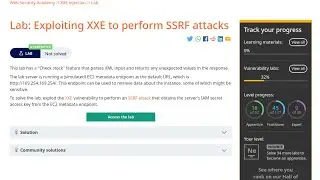 Web Security Academy | XXE | 2 - Exploiting XXE to Perform SSRF Attacks