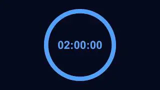 2 Hour Study Timer | Minimalist Focus Countdown | Blue