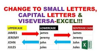 How to Convert to Uppercase, Lowercase and Sentence case in Excel