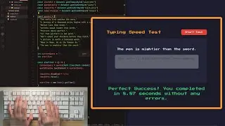 ASMR Programming | Typing Game with JavaScript | No Talking, Full Code