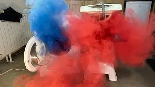 Experiment - Colored Smoke - in a Washing Machines