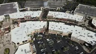 Drone footage of the Shops at Wiregrass in Wesley Chapel, Florida