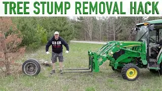Genius Tree Stump Removal Trick Using a Wheel