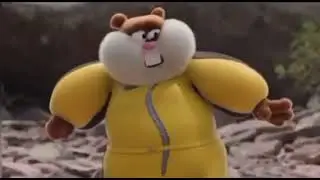 Sandy Cheeks Movie Inflation with Cartoon Sound Effects