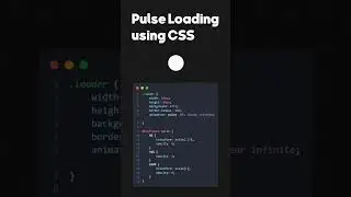 CSS Pulse Loading Animation | 