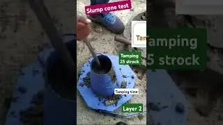 Slump cone test I IS 1199:2018 part 2 #thecivilengineervisit #slumptest