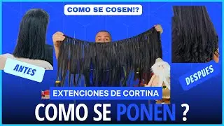 Cómo colocar extensiones de cabello en cortina? Y COMO COSERLAS!