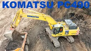 Komatsu PC490LC on a bulk earthmoving project.  #komatsu #earthmoving
