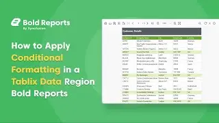 How to Apply Conditional Formatting to a Tablix Data Region | Bold Reports