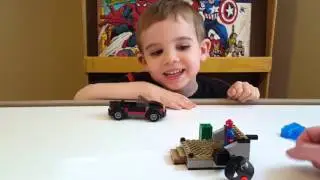 Superman, Batman, Hulk, Spider-Man & Captain America! LEGO Minifigure Superhero Jump Contest #toys