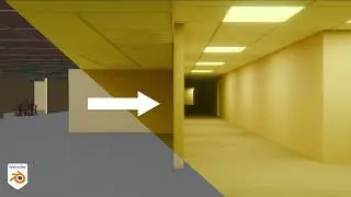 Backrooms in Blender | Full Workflow | 2026