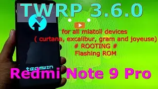 TWRP 3.6.0 for Redmi Note 9 Pro Miatoll Devices ( curtana, excalibur, gram and joyeuse )
