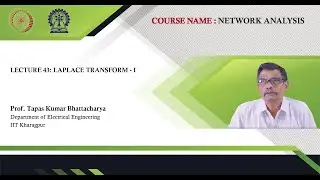 Lecture 43: Laplace Transform - I