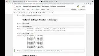 Random numbers in NumPy