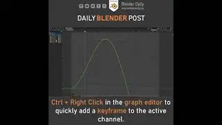 Quickly add Keyframes in the Graph Editor in Blender