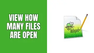 How to view how many files are open in Notepad++