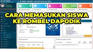 CARA MEMASUKAN SISWA KE DALAM ROMBEL DI DAPODIK 2024 | CARA MEMBUAT ROMBEL DI DAPODIK 2024