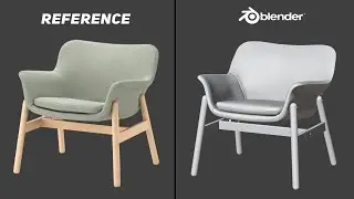 Creating a Realistic Armchair | Blender Time-Lapse