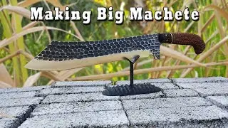 ♻️ Making Big Machete with Hammer Peened Texture.