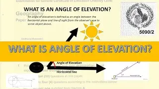 How To Find Angle of ELEVATION