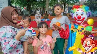 MAIN DITAMAN KETEMU BADUT LUCU MAIN SULAP 🤡